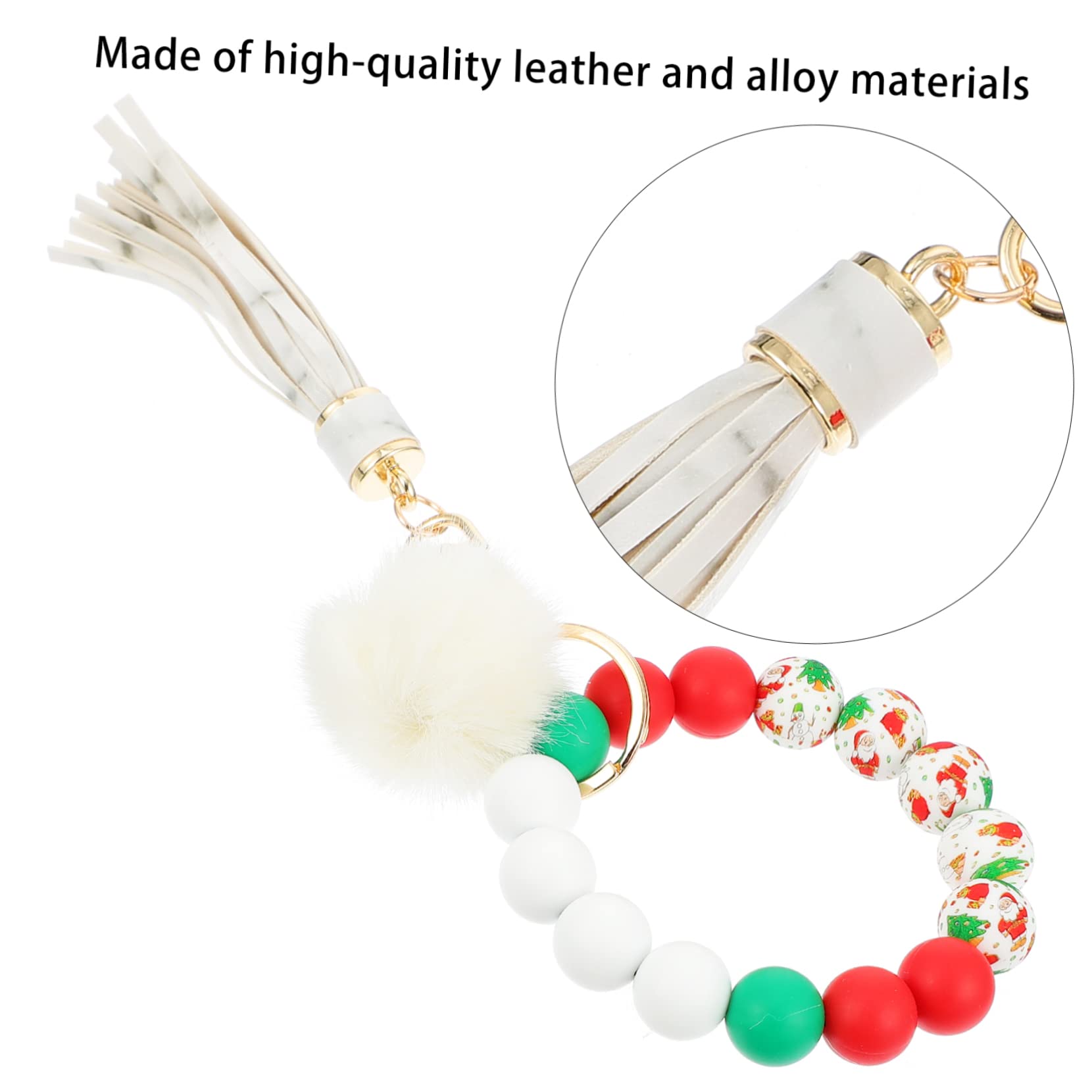 SOIMISS 6stücke Kreativer Quaste Schlüsselanhänger Mit Tassel Und Bommel Dekoratives Weihnachts-accessoire Für Handtaschen Schlüsselbund Und Für Frauen