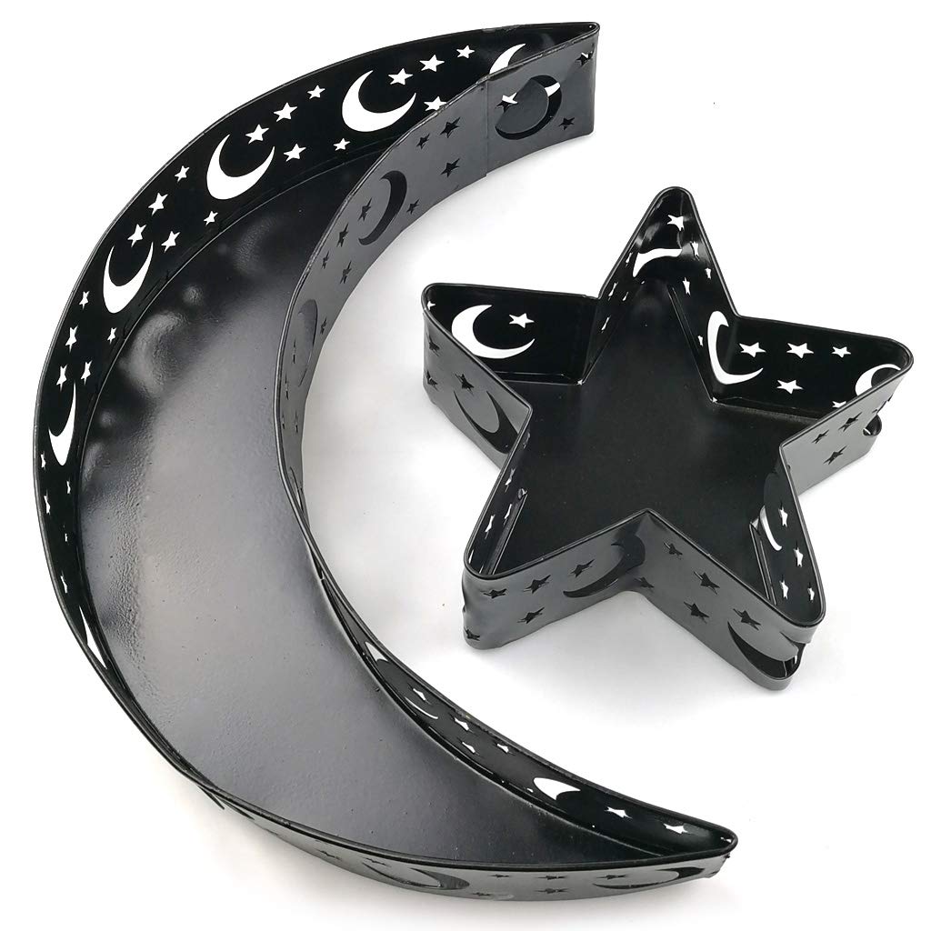 Crescent Moon/Star Tray,Crystal Display Tray for Decorative Stones,Jewelry Plate, Essential Oil Dish,Moon/Star Decor