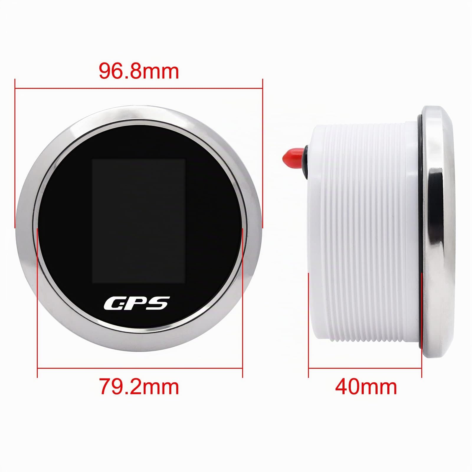 Geloo GPS Tacho 85mm Geschwindigkeitsmesser IP67 Wasserdicht TFT-Bildschirm | Digitale Kilometerzähler Km/h MPH Knoten Einstellbar für Auto Boot Wohnmobil LKW Motorrad