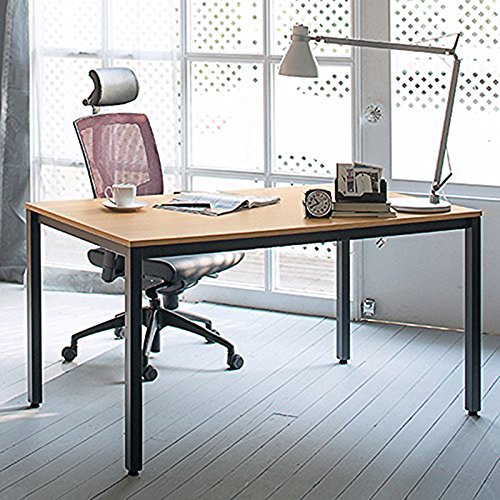 Need Computer Desk 55 inches Large Size Office Desk Workstation for Home & Office Use, Teak AC3BB-140