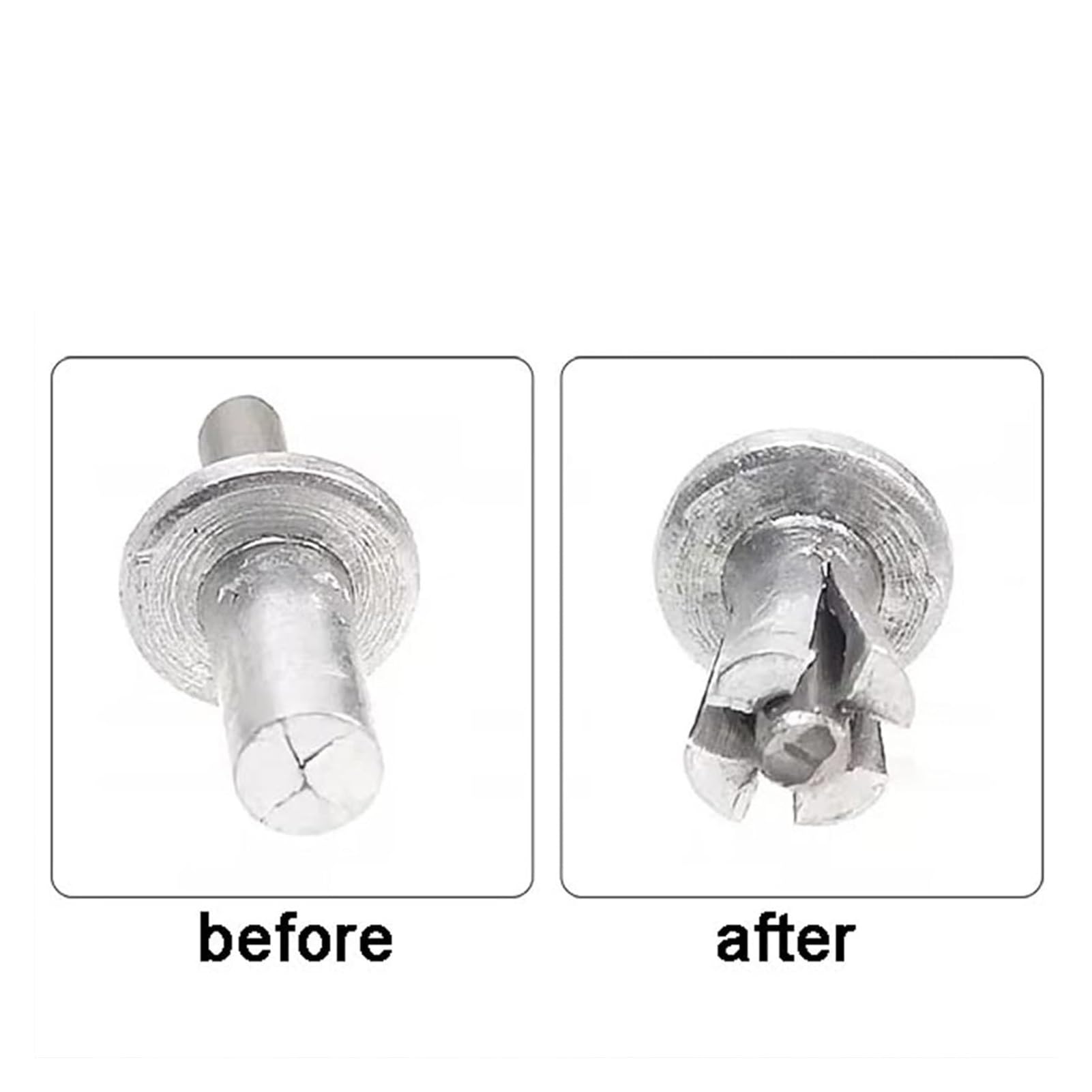 remaches ciegos, Remaches de martillo, 500 piezas, sujetadores perforadores cabeza clavo aluminio for expansión pared hueca tablero yeso(5x13mm,50PCS)