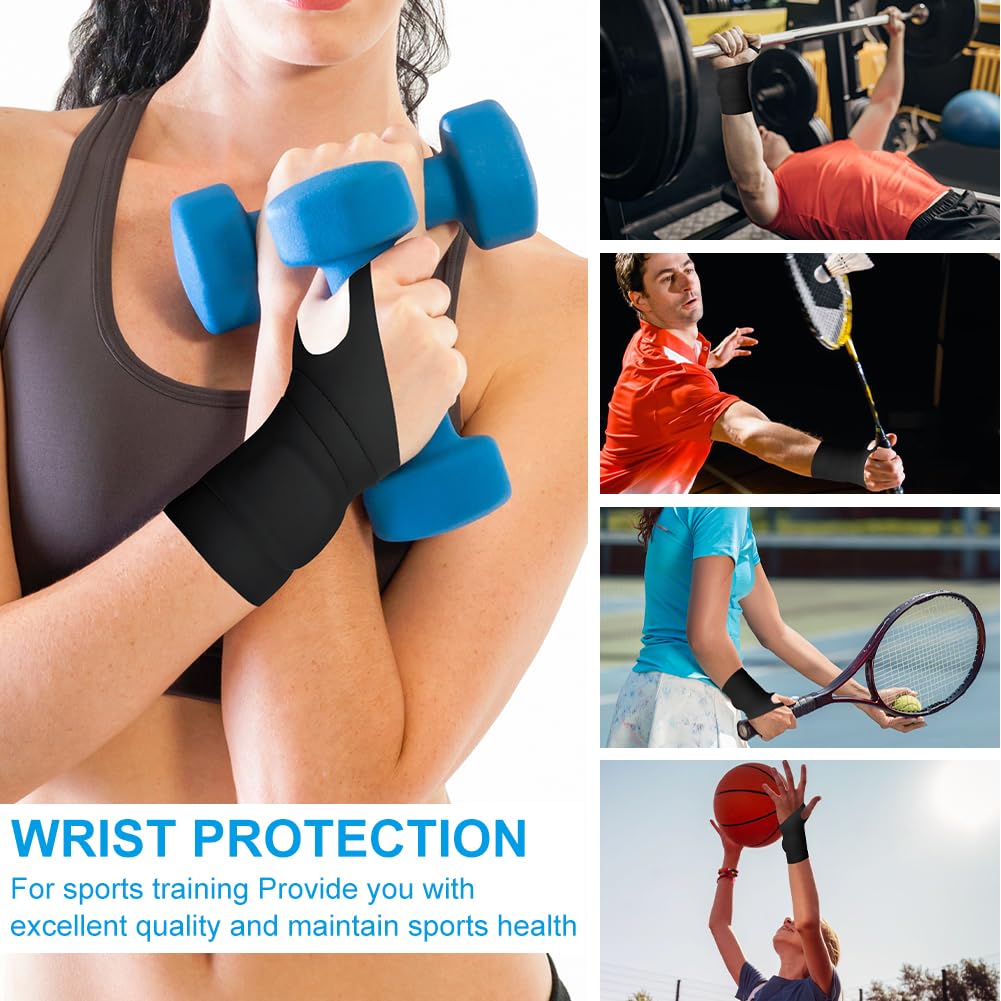 AOOWU Wsparcie nadgarstka, pasek kompresyjny na nadgarstek i opaska na nadgarstek, sportowa opaska na nadgarstek, ultracienka i regulowana, do fitnessu, podnoszenia ciężarów, ścięgna, zapalenia