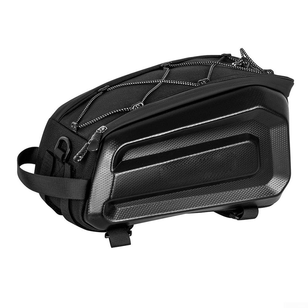 10L PU poliestere borsa portapacchi posteriore per biciclette con grande apertura cerniera interna spaziosa e tracolla rimovibile