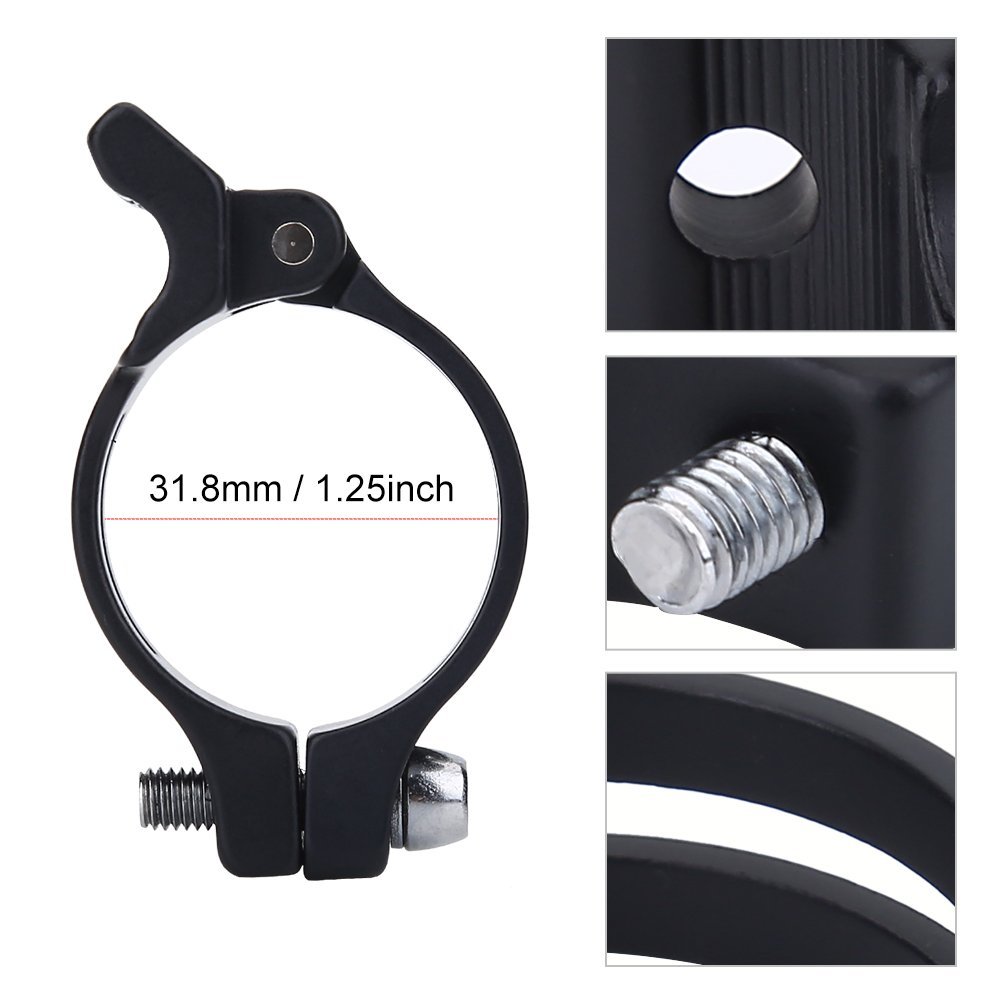 Pinza Deragliatore Anteriore per Bici da Strada, Adattatore Clip 31.8mm Nero
