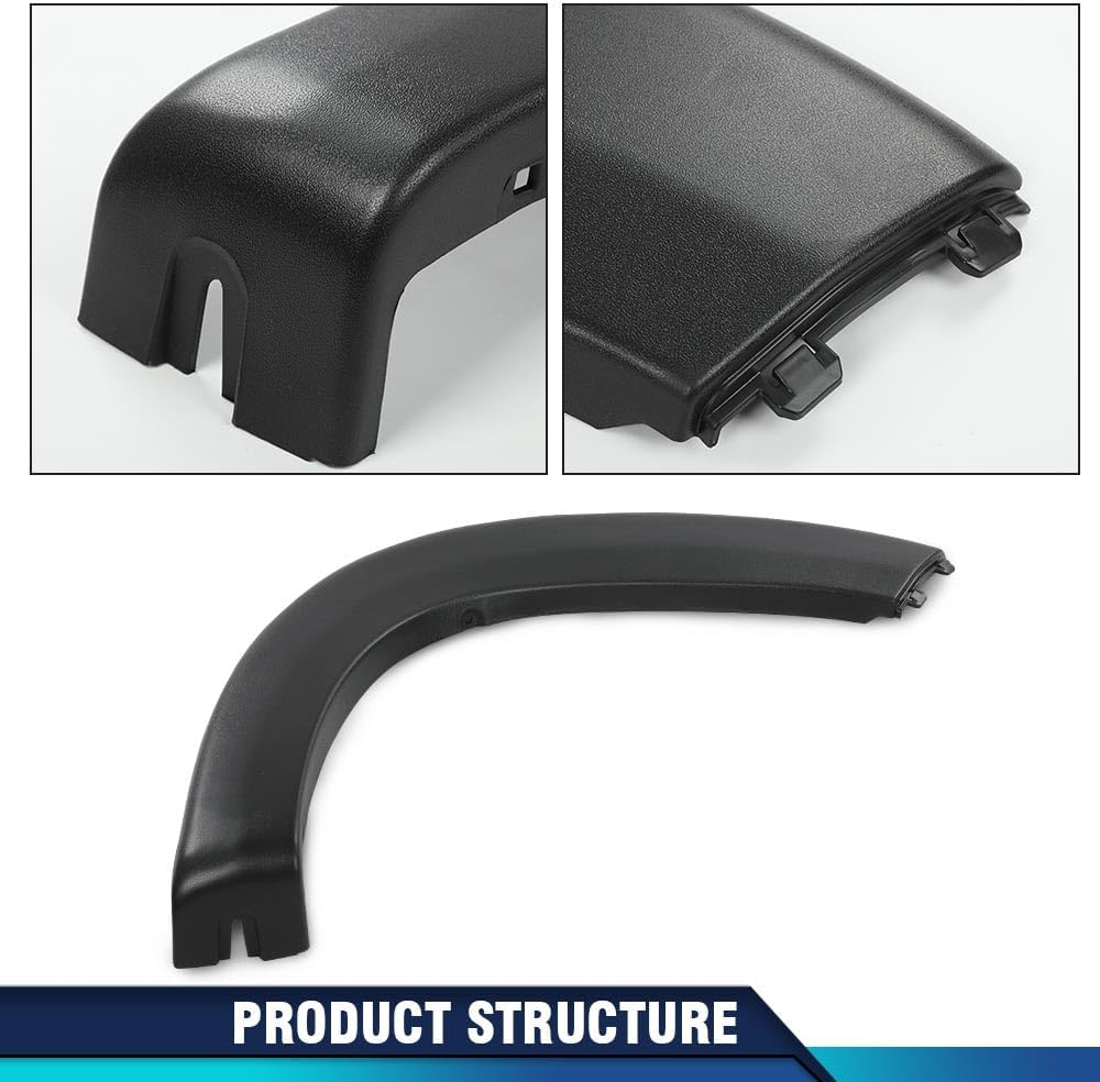 PIT66 Rear Molding Wheel Trim Fender Flare Textured Left Driver Side Compatible with Dodge Ram Promaster 2019-2022