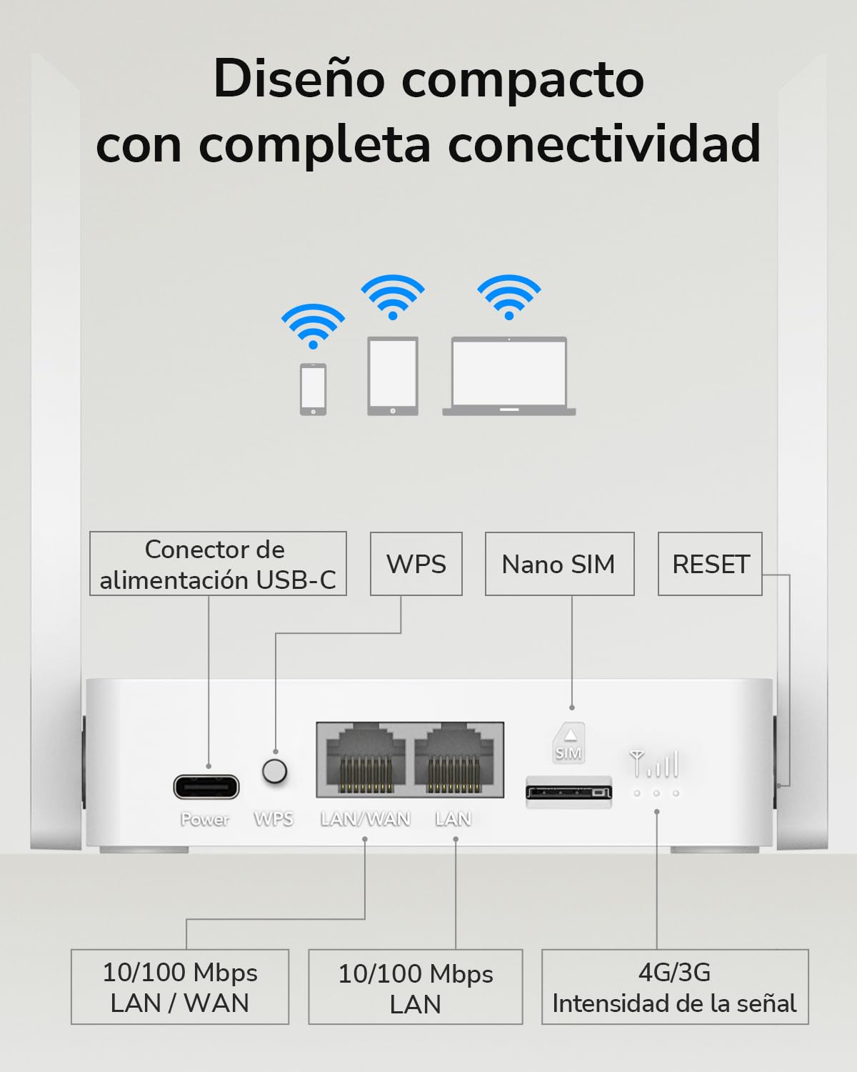 Cudy Nuevo LT300 Router 4G SIM LTE WiFi 300Mbps, Router con Tarjeta SIM, Compatible con Todos los operadores, 2×2 MIMO, Sin Necesidad de Configuración, OpenVPN, WireGuard