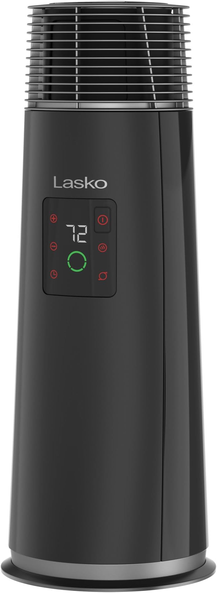 360-Degree Oscillating Ceramic Tower Heater for Home with Tip-Over Safety, Adjustable Thermostat, Timer, Remote and 3 Speeds, 24 Inches, Black, 1500W, CT24362