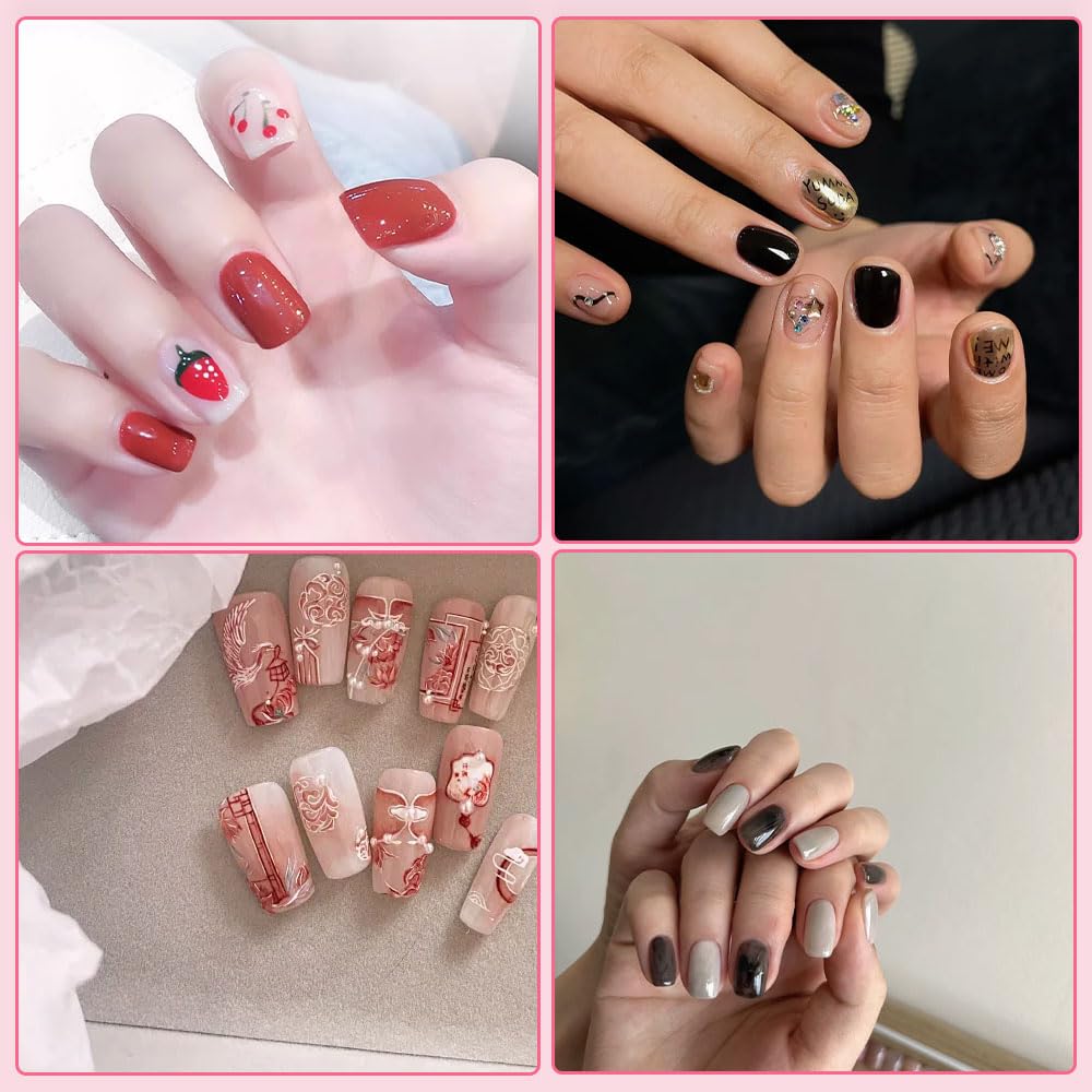 Pennello per Unghie, Pennello per Unghie in Gel, Pennello per Dipingere le Unghie, Design per Unghie in Gel UV, Strumenti per la Nail Art