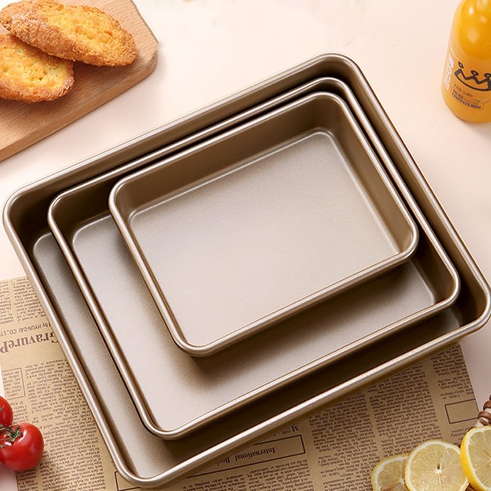 Moule à gâteau carré doré pour plaque de cuisson et four à chauffage rapide acier au carbone