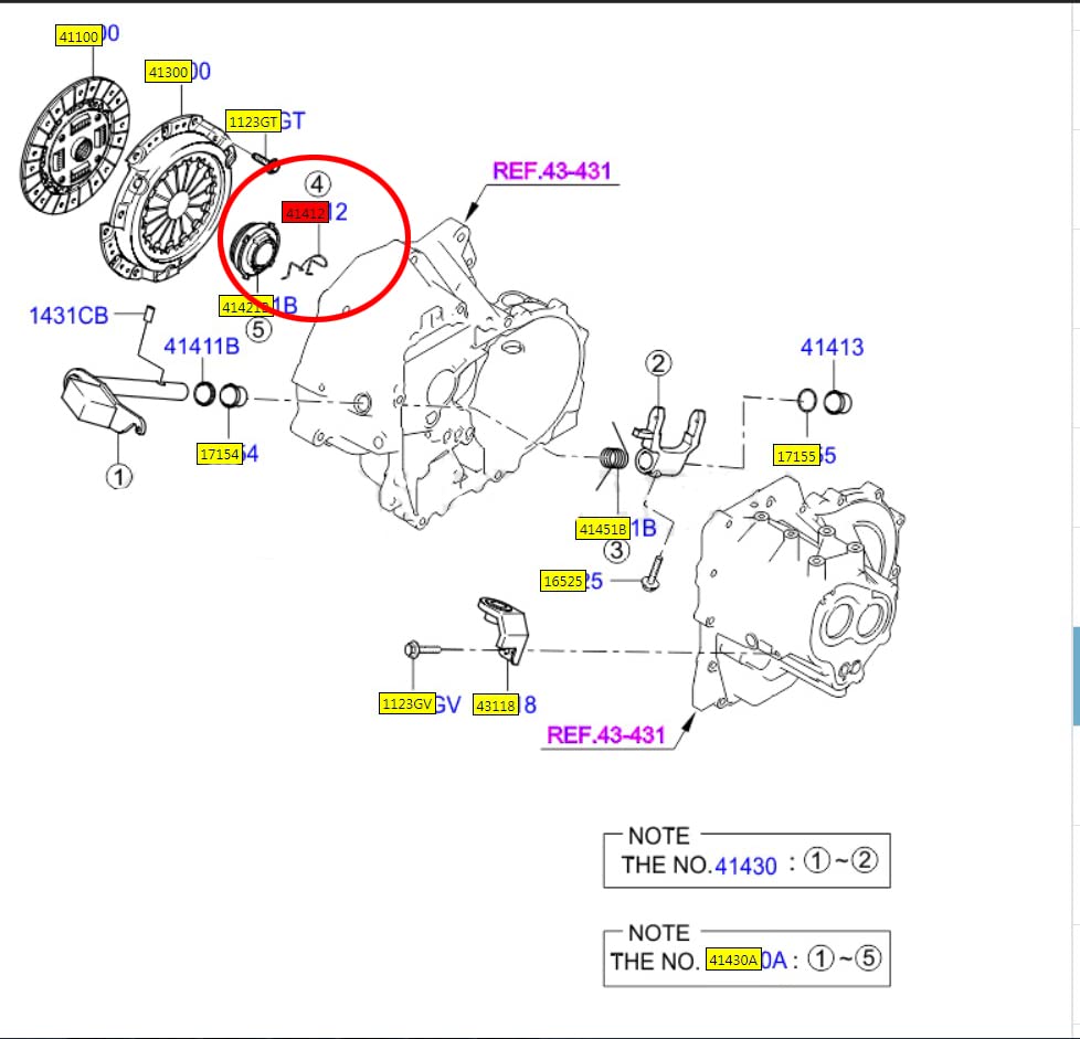 For Hyundai I10 Car Genuine Clutch Release Clip Part No. 4141202500 view 2