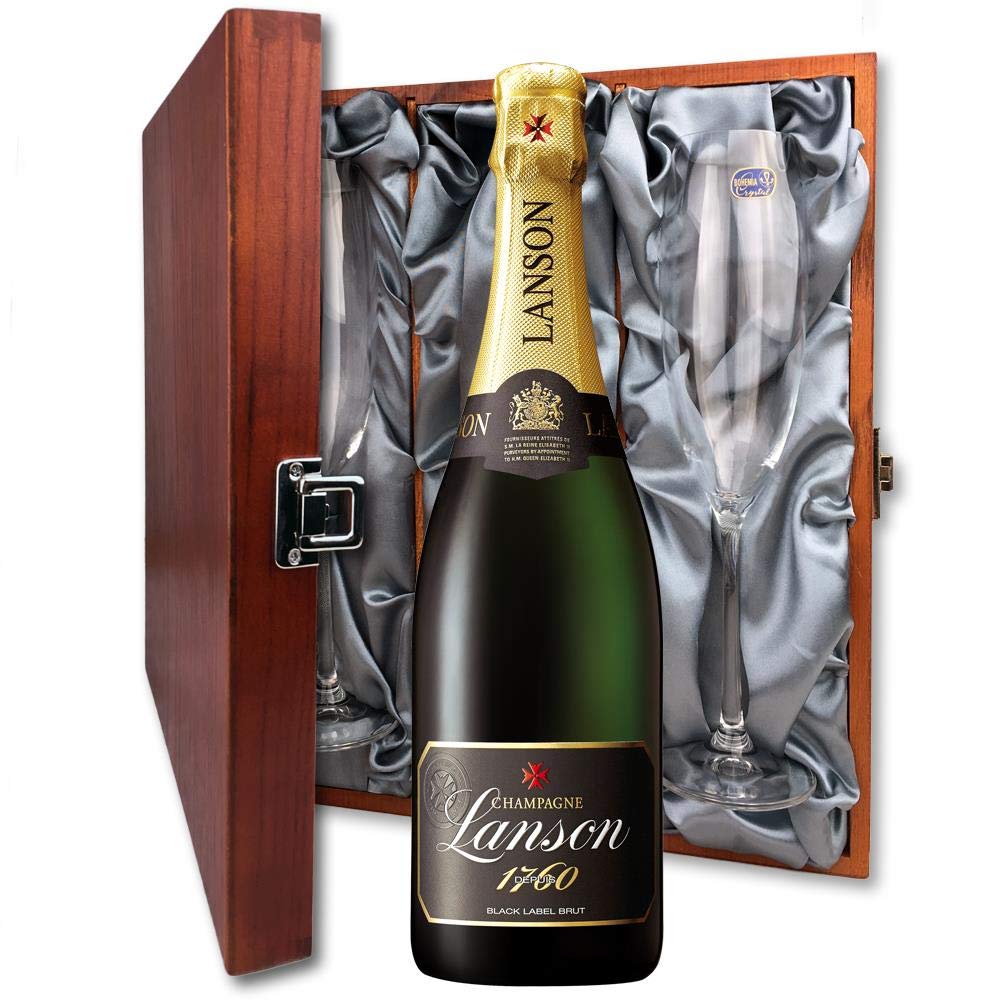 LANSONBlack Label and Flutes in Luxury Presentation Box NV
