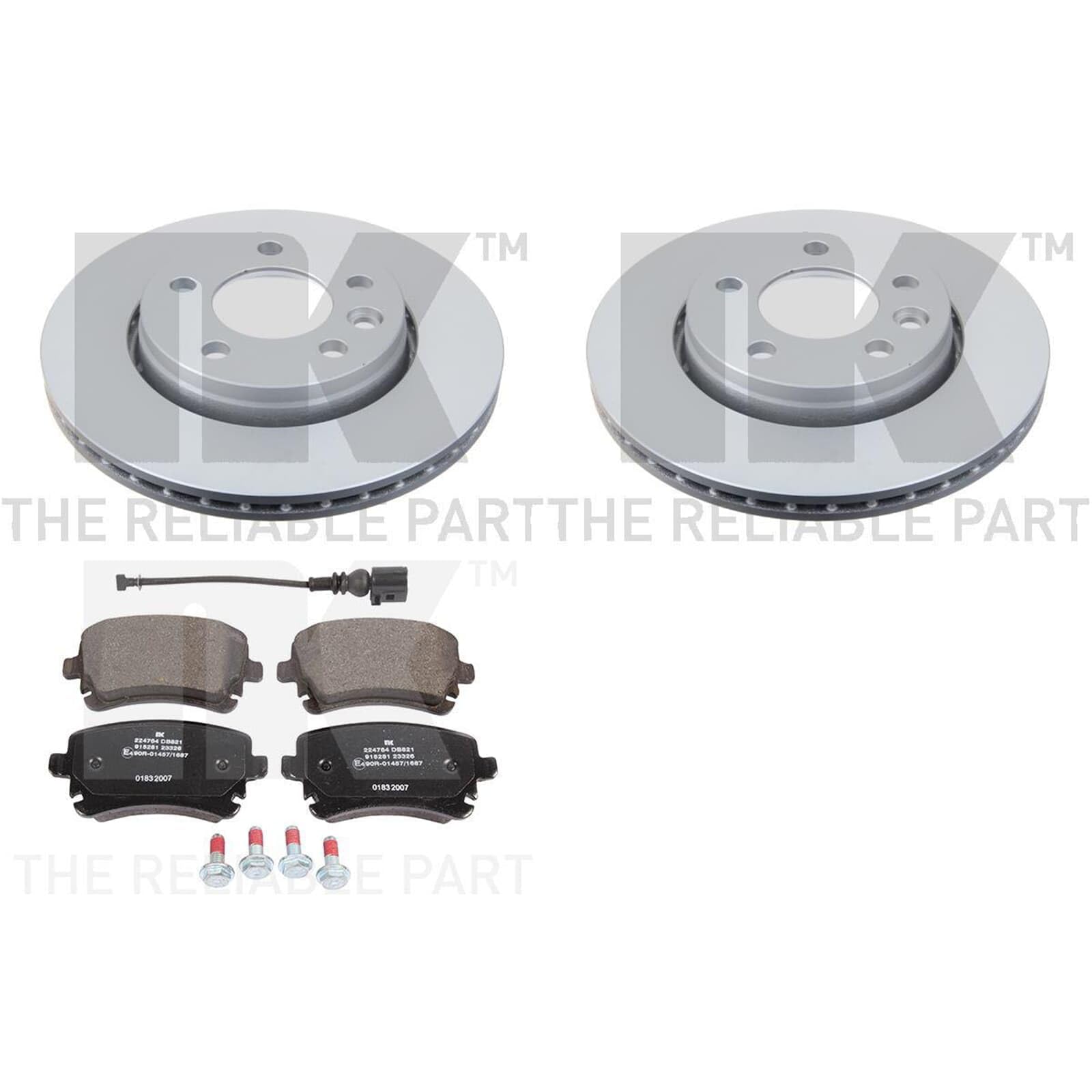 NK Bremsscheiben + Beläge hinten | 314797 + 224764 passend für T5 + T6 Transporter Bus