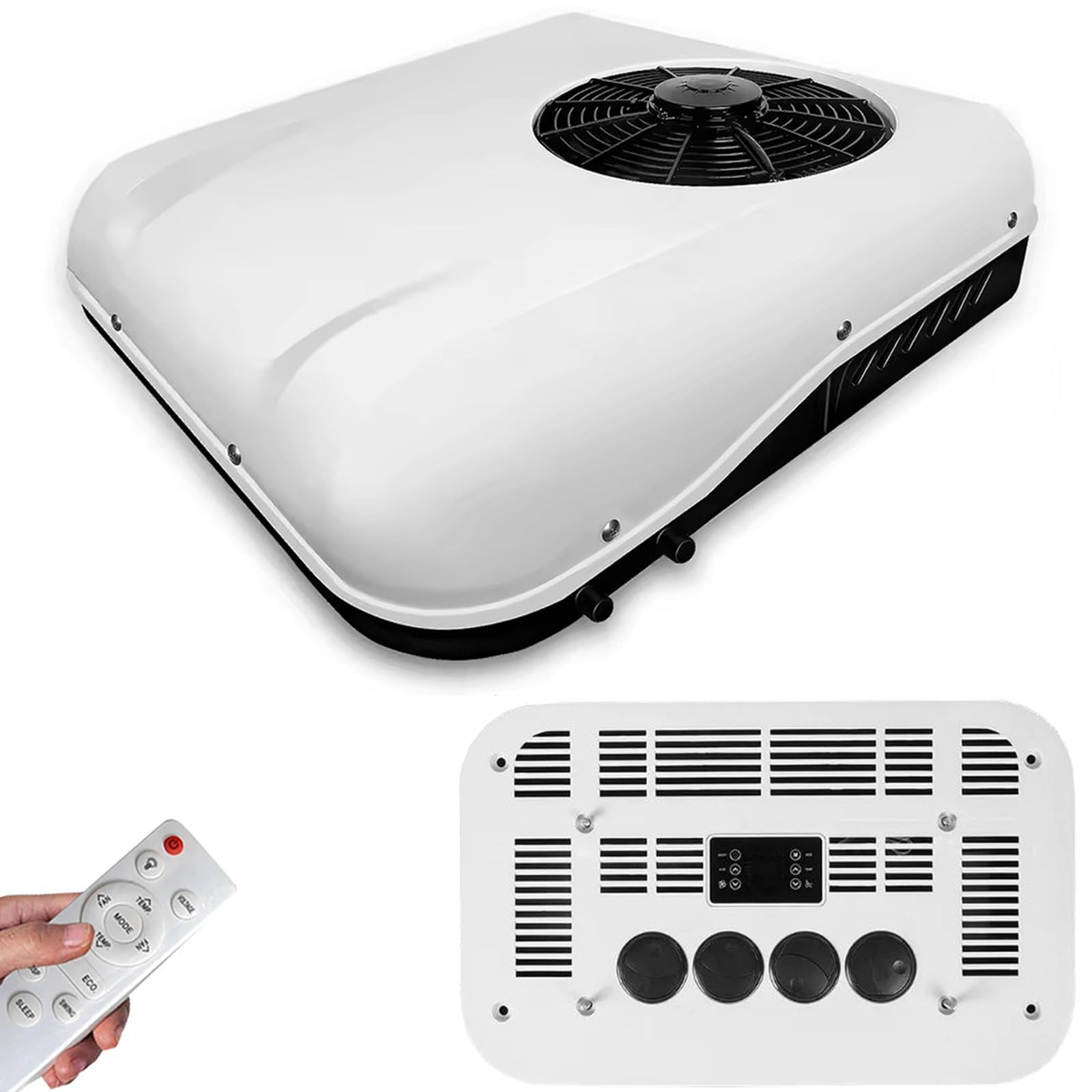 RV Air Conditioner, 9000 BTU RV Rooftop Air Conditioner Unit with Heating & Cooling, Smart Inverter, Low Power, Ultra Quiet & Fast Cooling, for Truck,Campers,Campervan,Caravan 12V