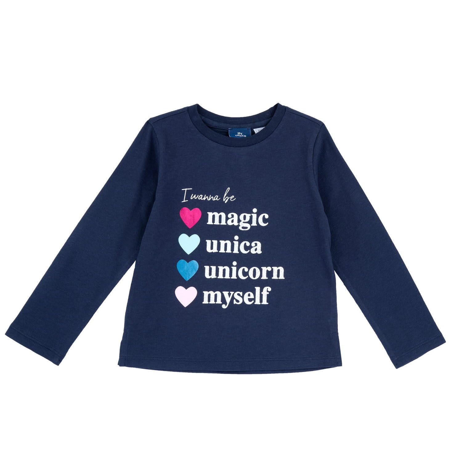 Chicco, Maglietta a Maniche Lunghe Bambina, Comoda e alla Moda, in Morbido Cotone, Lavabile in Lavatrice, Abbigliamento Bambina e Ragazza, Designed in Italy