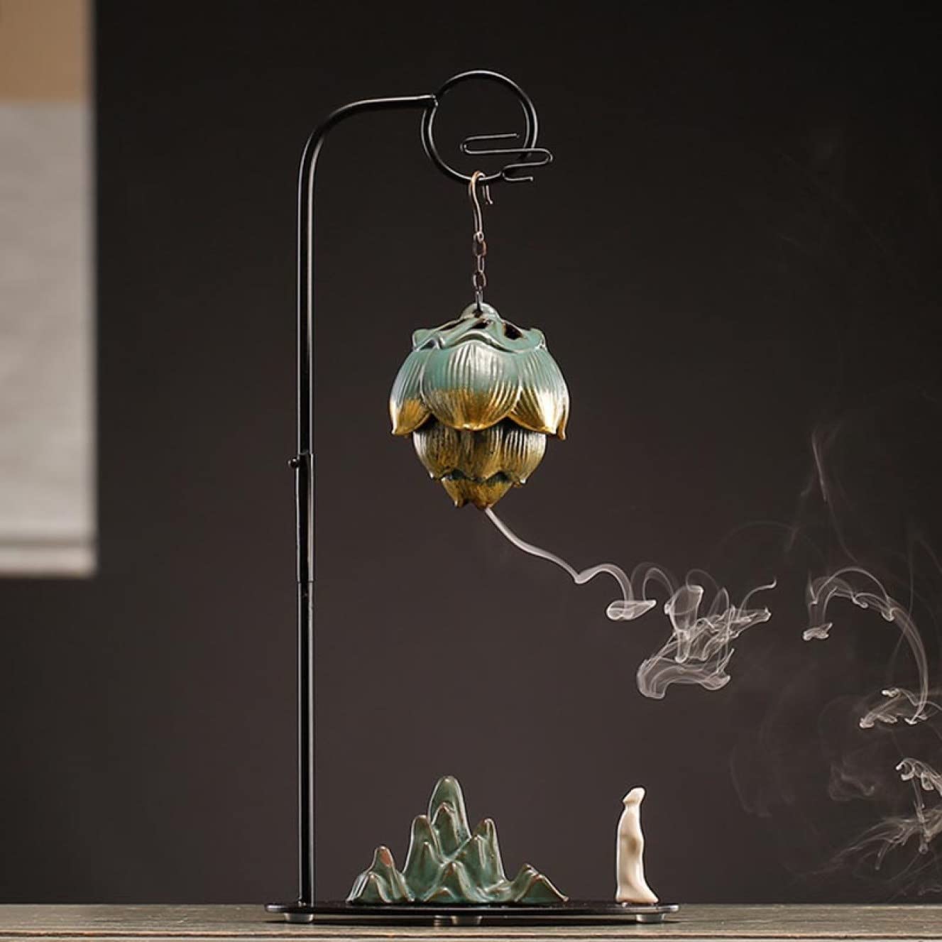 Amazon.co.jp: [dhiuebc] 流川香 香炉 おしゃれ 蓮 F カエル 逆流香炉