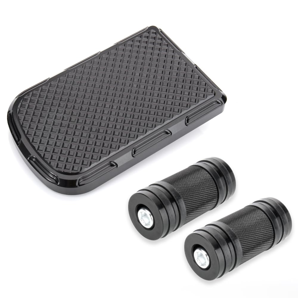 Brake Pedal Cover Compatible with Harley softail Heritage Springer Fit Fat Boy Deluxe FLSTN Road King FLHR Road Glide FLTR Pads Cover (Black Kit)