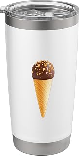 Waffle Cone with Chocolate Dipped Ice Cream Stainless Steel Insulated Tumbler