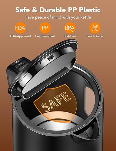 Miniatura 4 de GoveeLife Hervidor eléctrico inteligente con control de temperatura de 1.7 L, hervidor de té eléctrico WiFi con luces indicadoras LED, hervir rápido