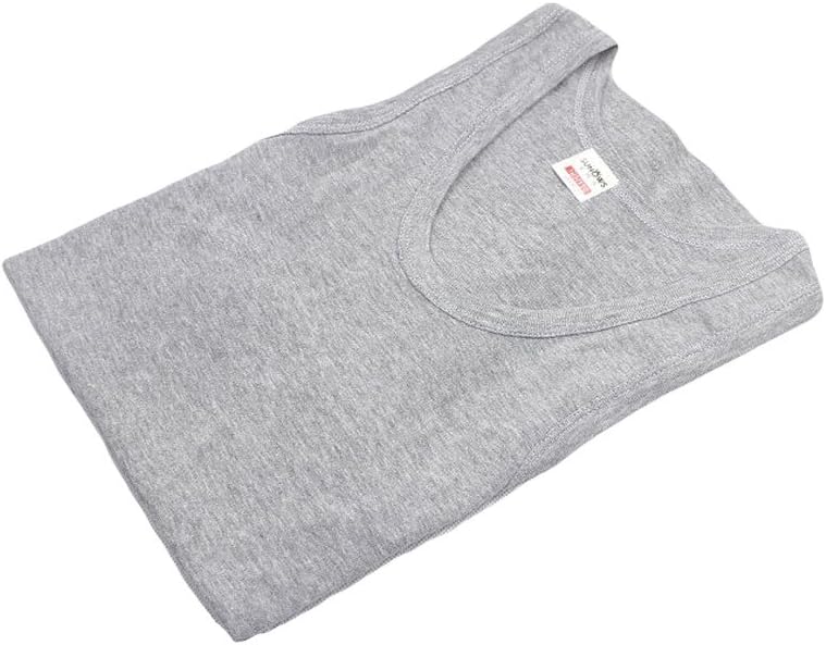 Bestgift Men's Cotton Tank Top Underwear Gray L