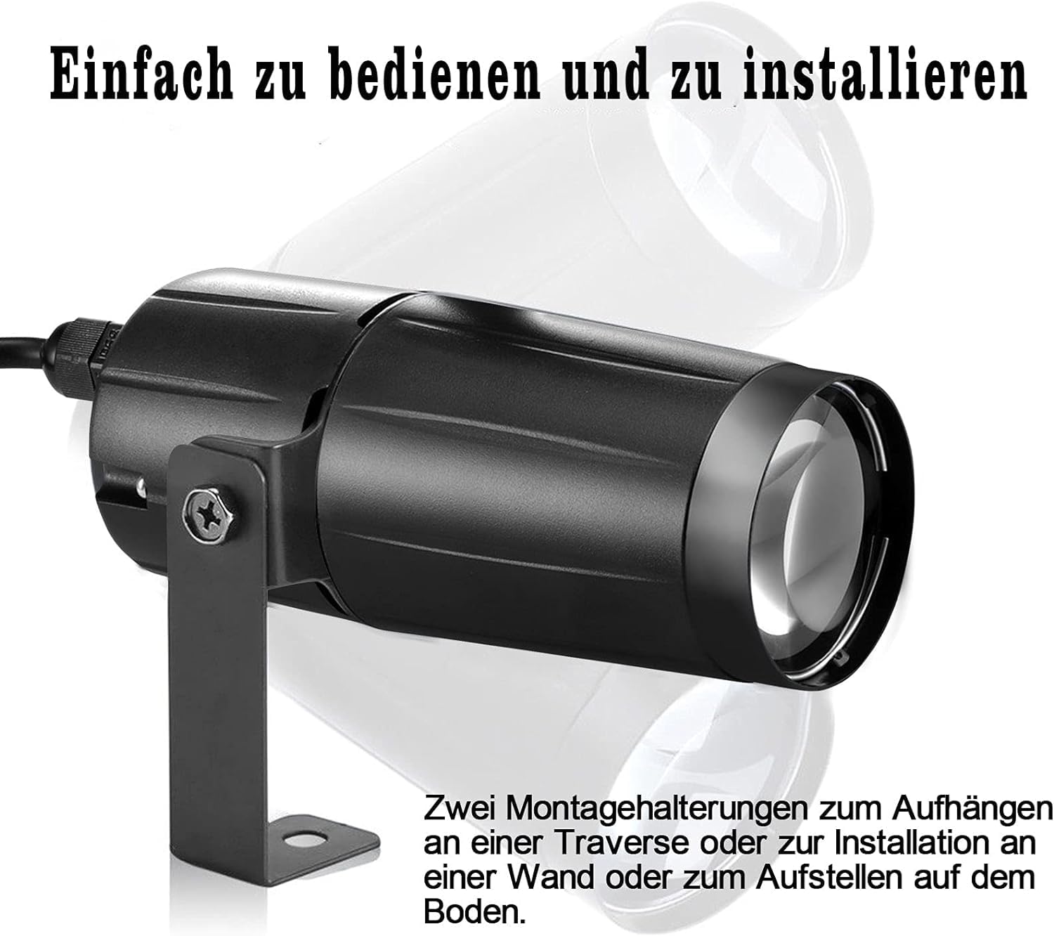 2PCS LED Pinspot Licht, DJ Effekt Weiße Punktstrahler Spot Licht für Discokugel Spiegelkugel Party Hochzeit Halloween Weihnachten Dance DJ Show