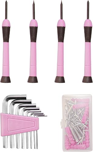 Miniatura 6 de CARTMAN Juego de herramientas de 126 piezas, kit de herramientas manuales para el hogar con caja de herramientas de plástico, color rosa