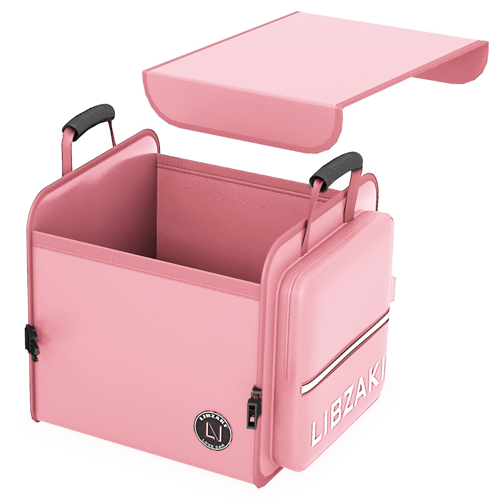 LIBZAKI Car Trunk Storage Organizer, Collapsible Trunk Storage Box for Car Truck SUV-Pink