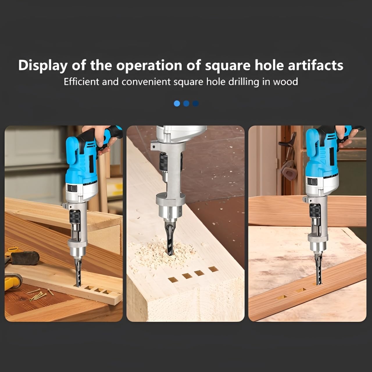 Cast Aluminum Square Hole Drill Bit Adapter – Fixed Bracket for Electric Hand Drills, Easy Installation, Durable Woodworking Tool