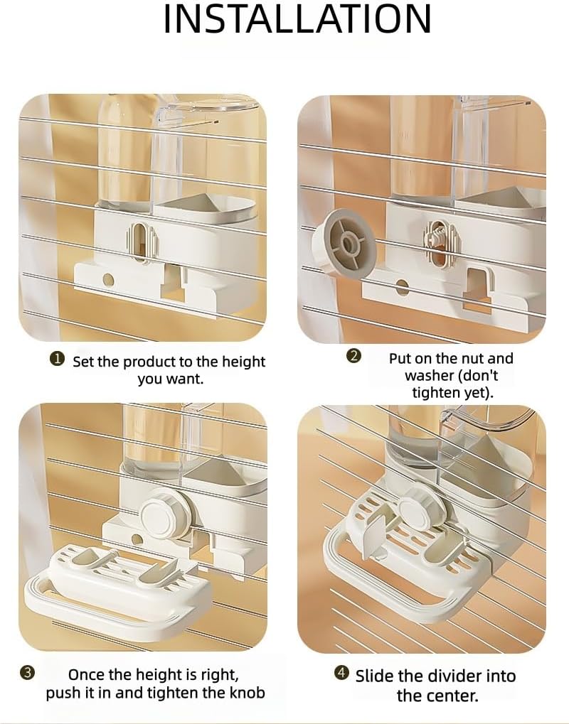 2-in-1 Bird Feeder Water Cup, Dual Perch for Cage | extured Non-Slip Stand, Includes Isolation Plate for Dry-Wet Separation, for Parakeets Cockatiels Finches