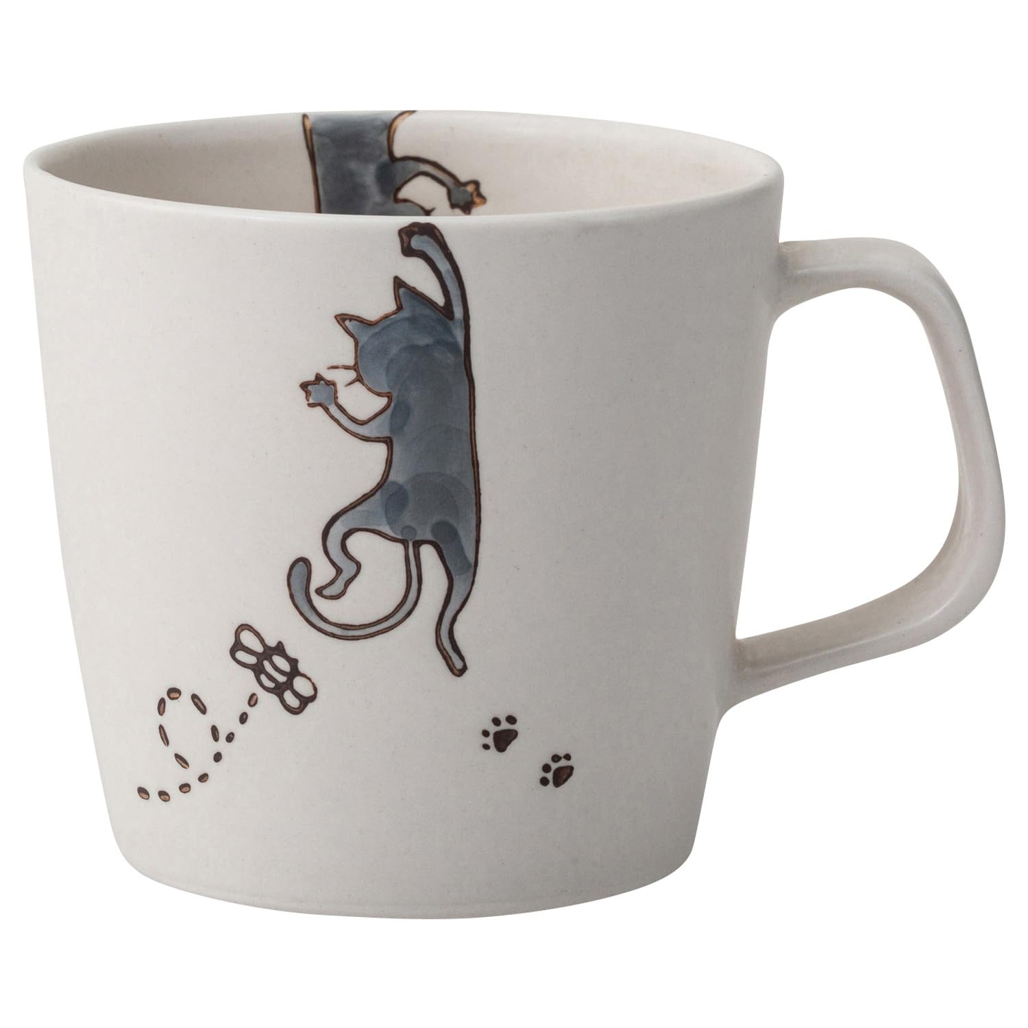 Amazon.co.jp: 波佐見焼 マグカップ 容量約280ml neko グレー 電子 