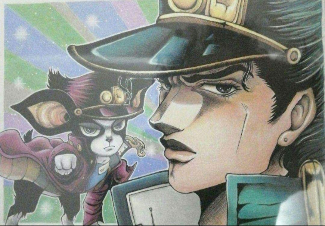 Amazon.co.jp: ジョジョの奇妙な冒険 空条承太郎 イギー イラスト : ホビー