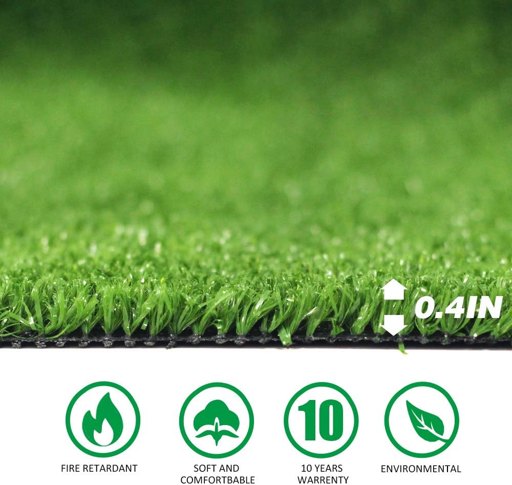 Goasis Lawn Synthetic Artificial Grass Turf 3ft x 5ft, Indoor Outdoor Dog Synthetic Grass Mat, Party Wedding Christmas Balcony Garden Astro Turf Rug,Drainage Holes Faux Fake Grass Carpet for Pets