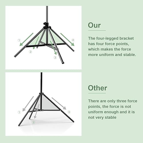 Miniatura 4 de Pantalla de proyector con soporte, de 100 pulgadas, portátil, para interiores y exteriores, pantalla de proyección trasera delantera, pantalla de