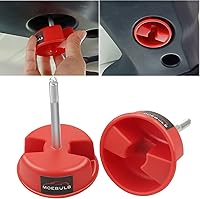 Vista 1 de Perilla de tornillo de montaje de panel duro superior rígido, 2 piezas, compatible con Jeep Wrangler JK 2dr y Unlimited 4dr 2007-2019 (rojo)