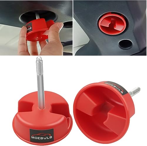Perilla de tornillo de montaje de panel duro superior rígido, 2 piezas, compatible con Jeep Wrangler JK 2dr y Unlimited 4dr 2007-2019 (rojo) Rojo