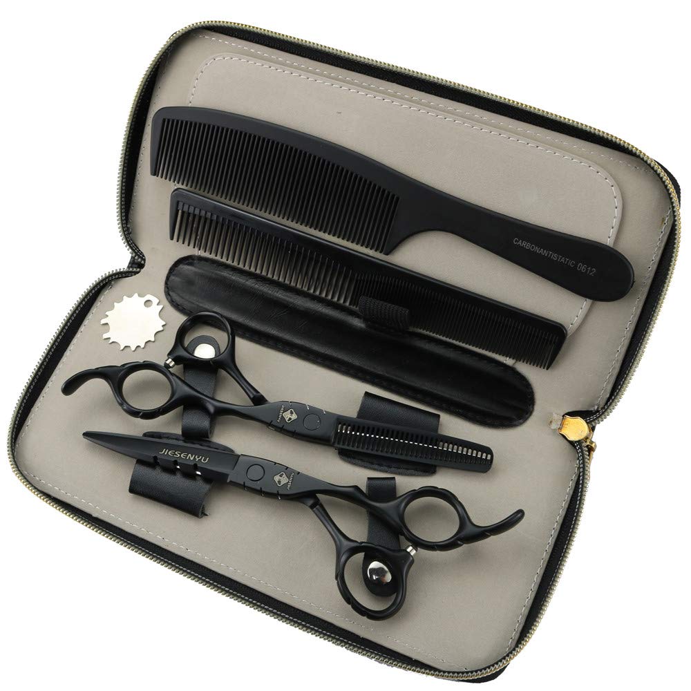 JIESENYU Hair Scissors, Hairdresser Scissors Set Barber Scissor Hairdressing Professional Scissors Sharp Hair Cutting Set Thinning Scissors for Kids, Women and Men