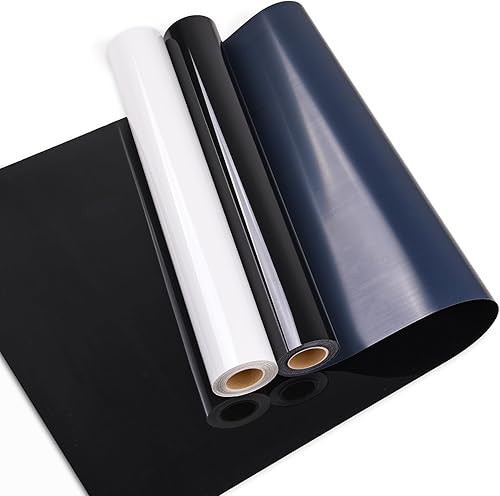 Miniatura 1 de Lya Vinyl - Vinilo de transferencia de calor de 12 pulgadas x 30 pies, vinilo blanco y negro para Cricut, Silhouette Cameo para ropa, bolsos,