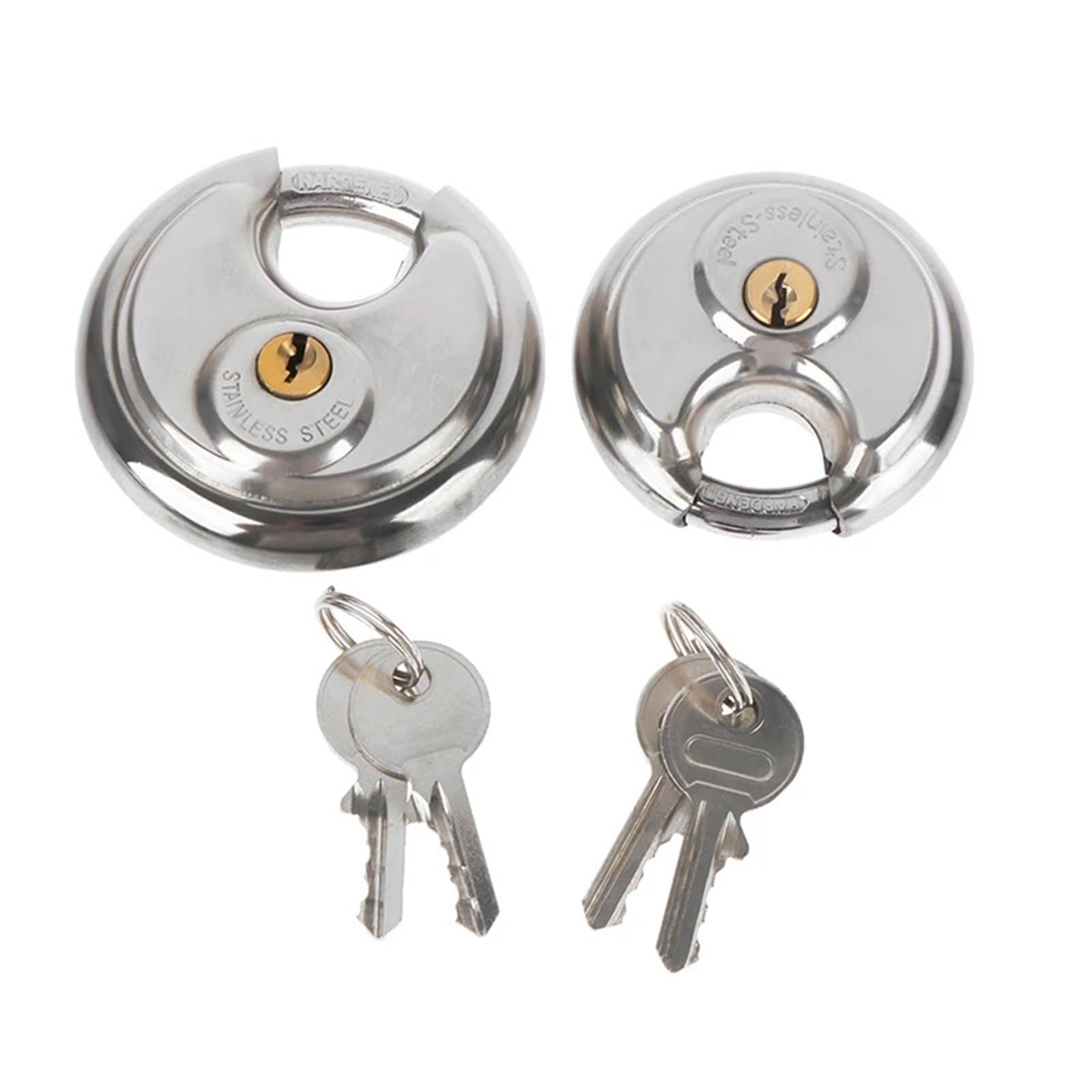 Cadenas à disque rond 60/70 mm acier inoxydable pour extérieur et gel