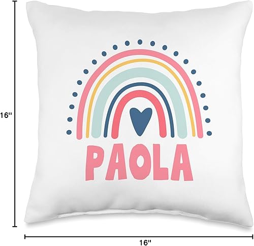 Miniatura 4 de Paola Name Custom Woman Myth Legend - Almohada para fiesta de cumpleaños, 16 x 16 pulgadas, multicolor