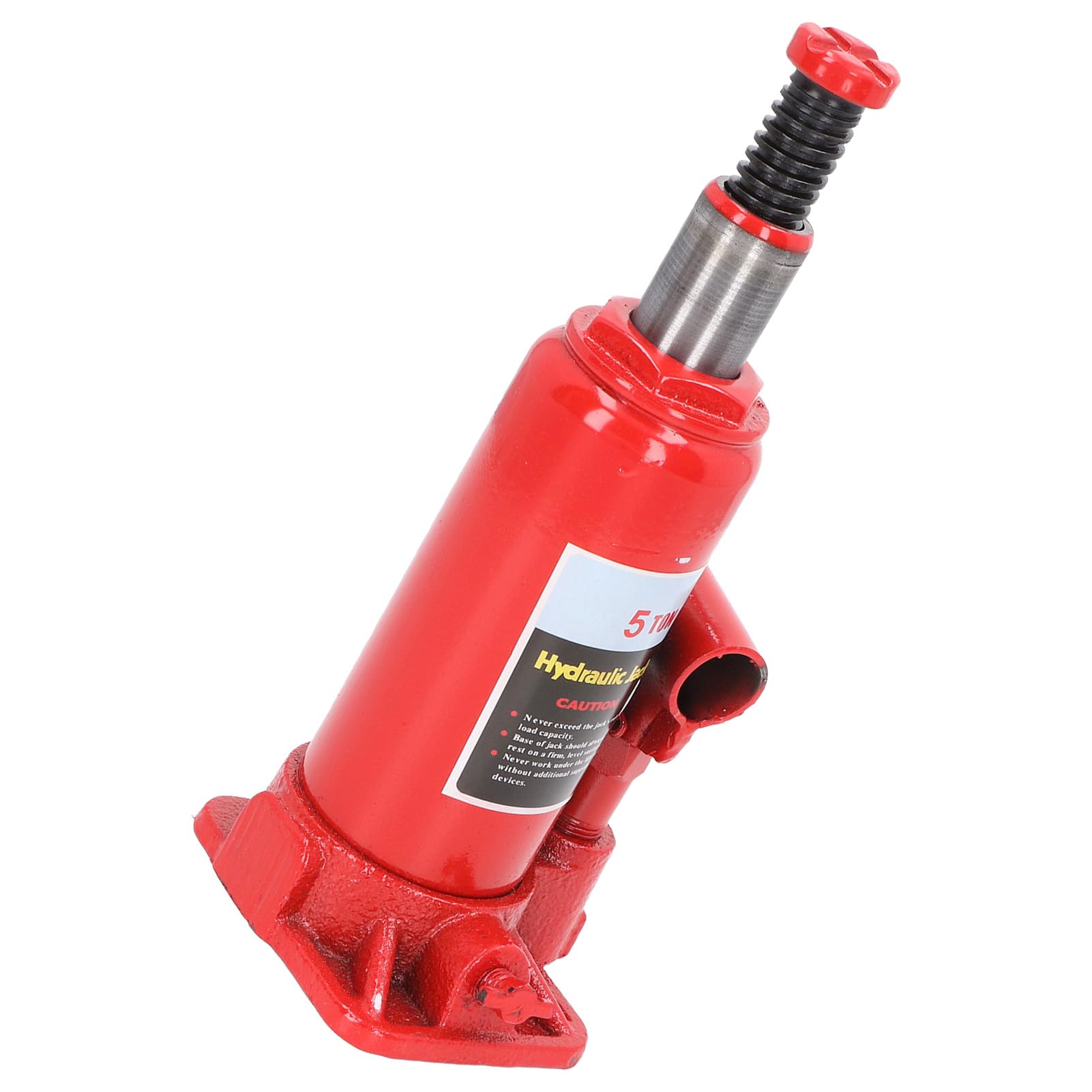 Ejoyous Podnośnik Butelkowy Stalowy Hydrauliczny Podnośnik Samochodowy 5T Pionowy, Obsługiwany Ręcznie z Zaworem Obejściowym Bezpieczeństwa Polerowany Cylinder Ząbkowane Siodło do Użytku w Warsztacie