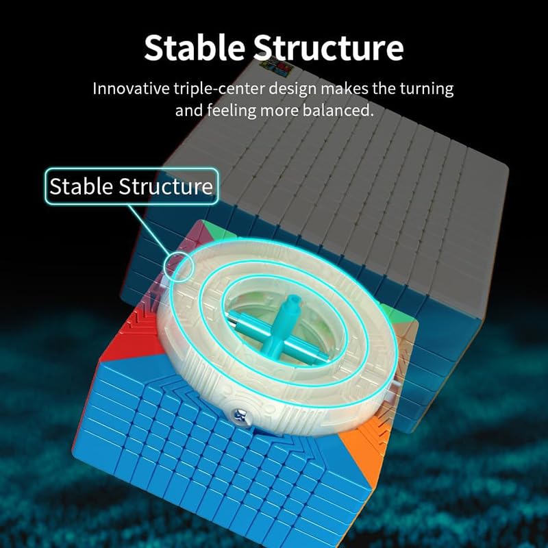 Image of HAWKISTER Moyu Mfjs Meilong 12X12X12 Cube Stickerless High Speed Cube (12X12 Mofang Jiaoshi Cubing), 93Mm Size, For Kid