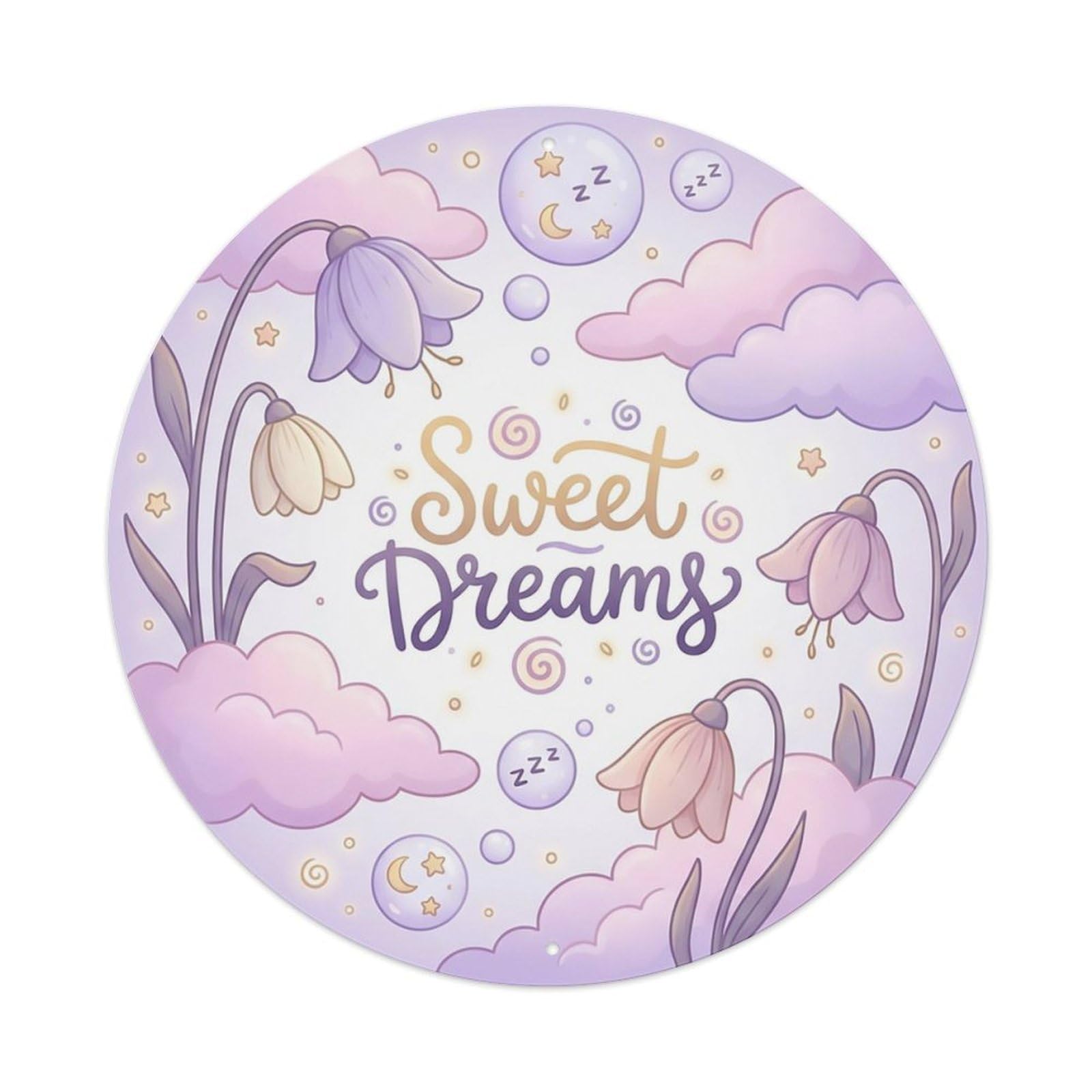 Whimsical She Shed Floral Sweet Dreams Metal Tin Sign