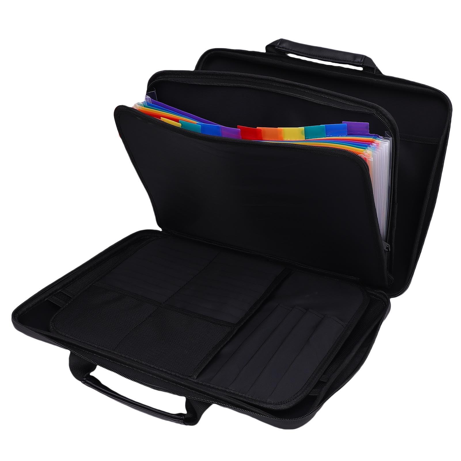 Annadue Organizer per Documenti Ignifugo con Serratura, Scatola Portadocumenti Ignifuga a Guscio Rigido con Cartella per Documenti a 13 Tasche, Organizer per Archiviazione per Ricevute di Carta da