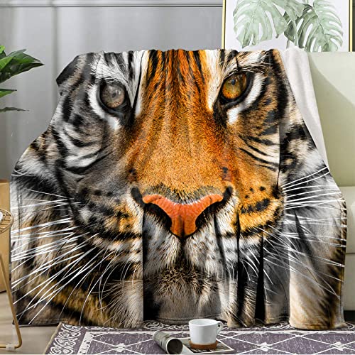 Flannel Blankets, Warm Decor Fleece Throw Blanket Soft Couch For Sofa Bed 50"X60" (Tiger) #TOP27