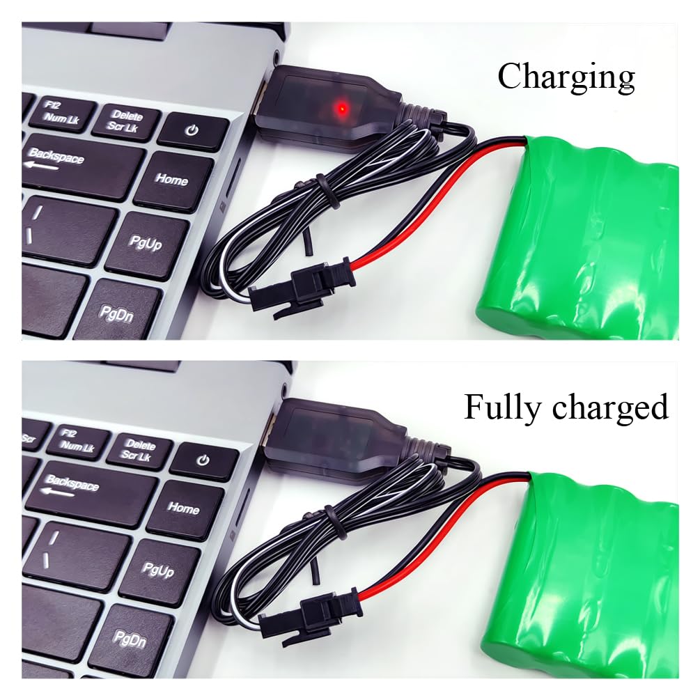 4,8V NiMH Akku 1500mAh Mit Ladekabel - Wiederaufladbarer Akkupack Für RC Spielzeug