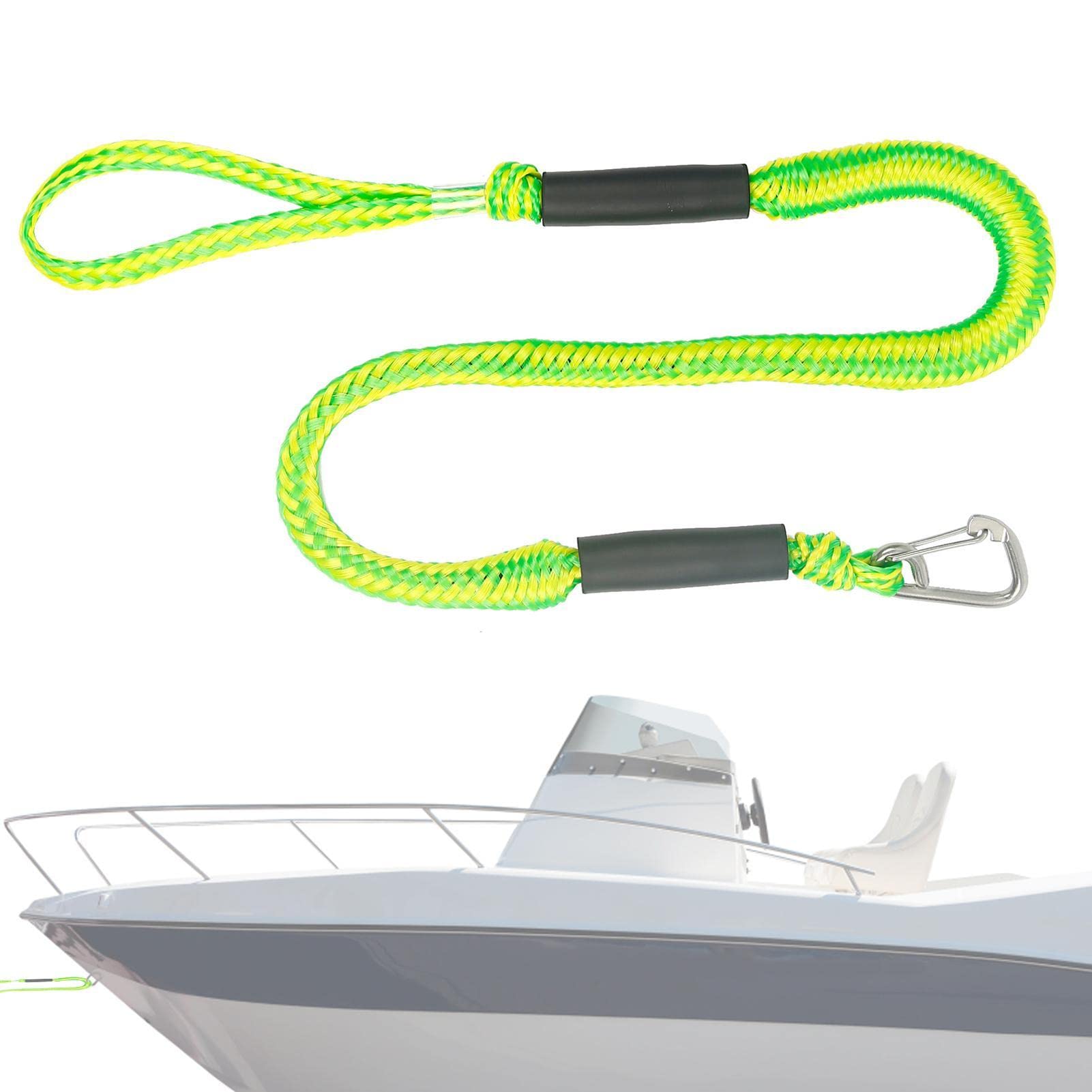 SWTYExt 20 m elastisch touw, 4 mm, elastisch touw met 50 haken van kunststof, elastisch, zwart, rubberen touw voor dekzeil, bungee-koord, robuust, voor boot, camping, aanhanger, zwembad