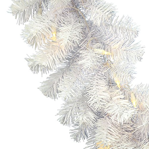 Vickerman 9' Crystal White Spruce Artificial Christmas Garland, Unlit - Faux Spruce Christmas Garland - Seasonal Indoor Home Decor #TOP1