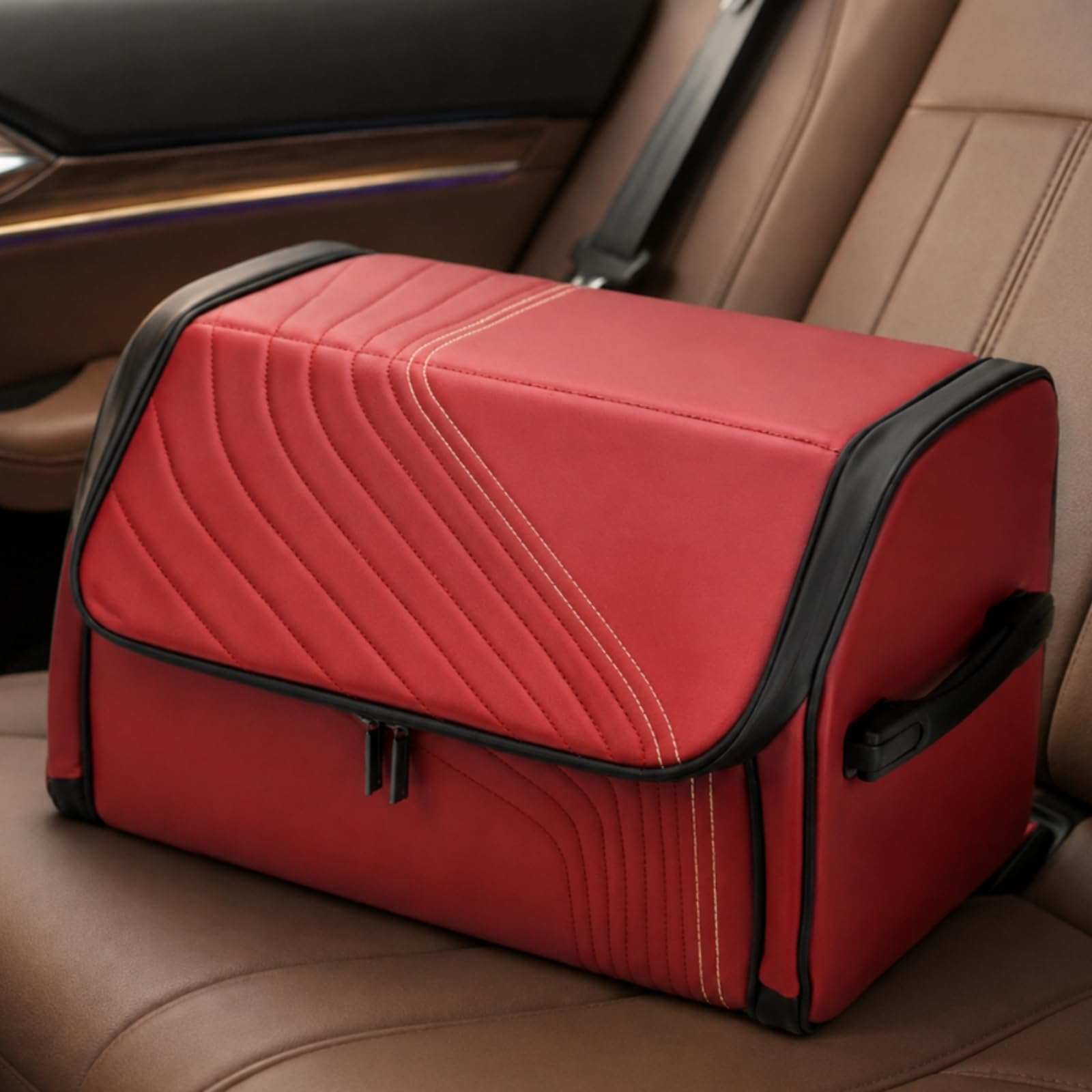 Nappa-Kunst Auto-Box mit Griffen, color to 2, size to 2