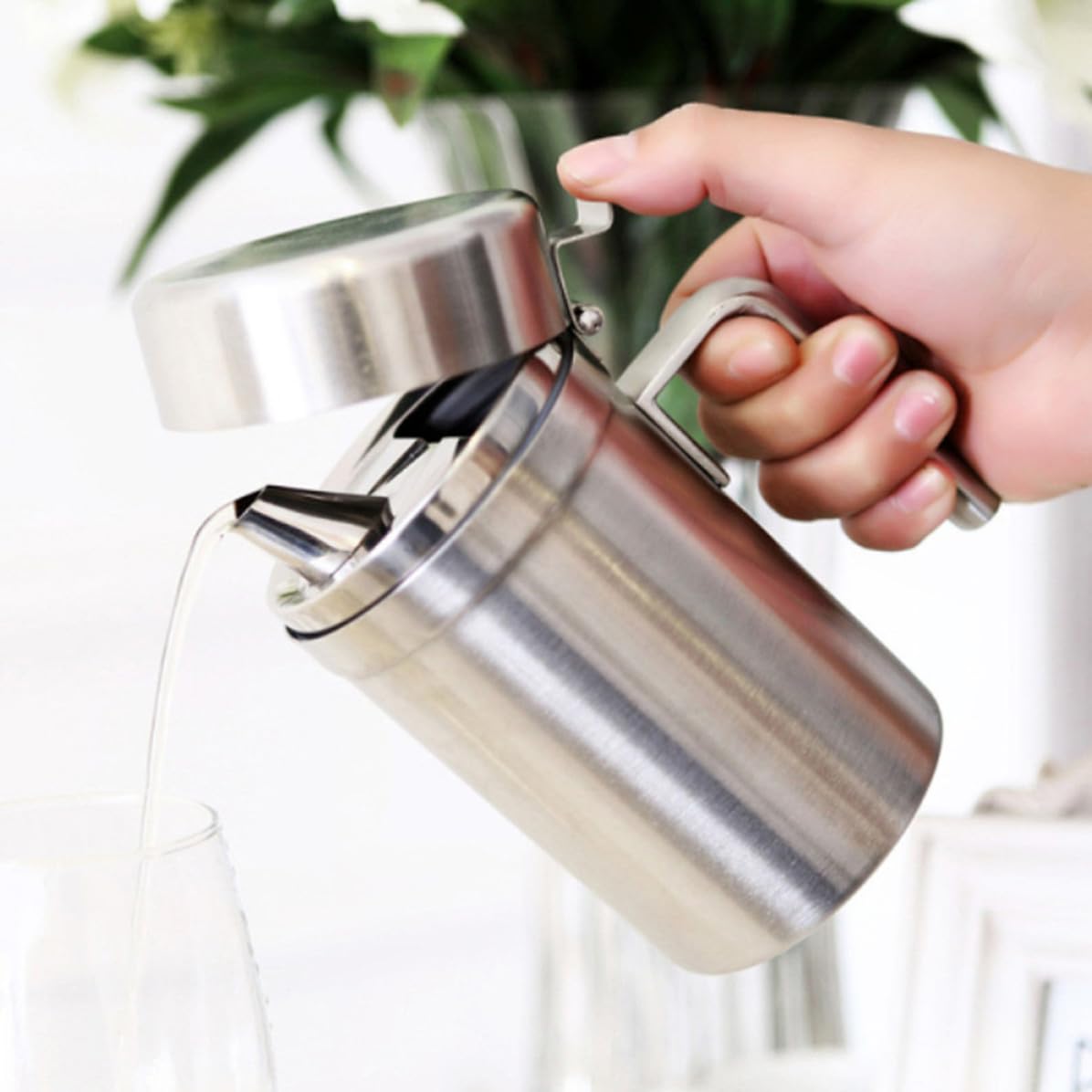 Dispensador de Aceite de Acero Inoxidable de 550ml, Botella a Prueba de Fugas con Tapa para Cocina y Condimentos Líquidos