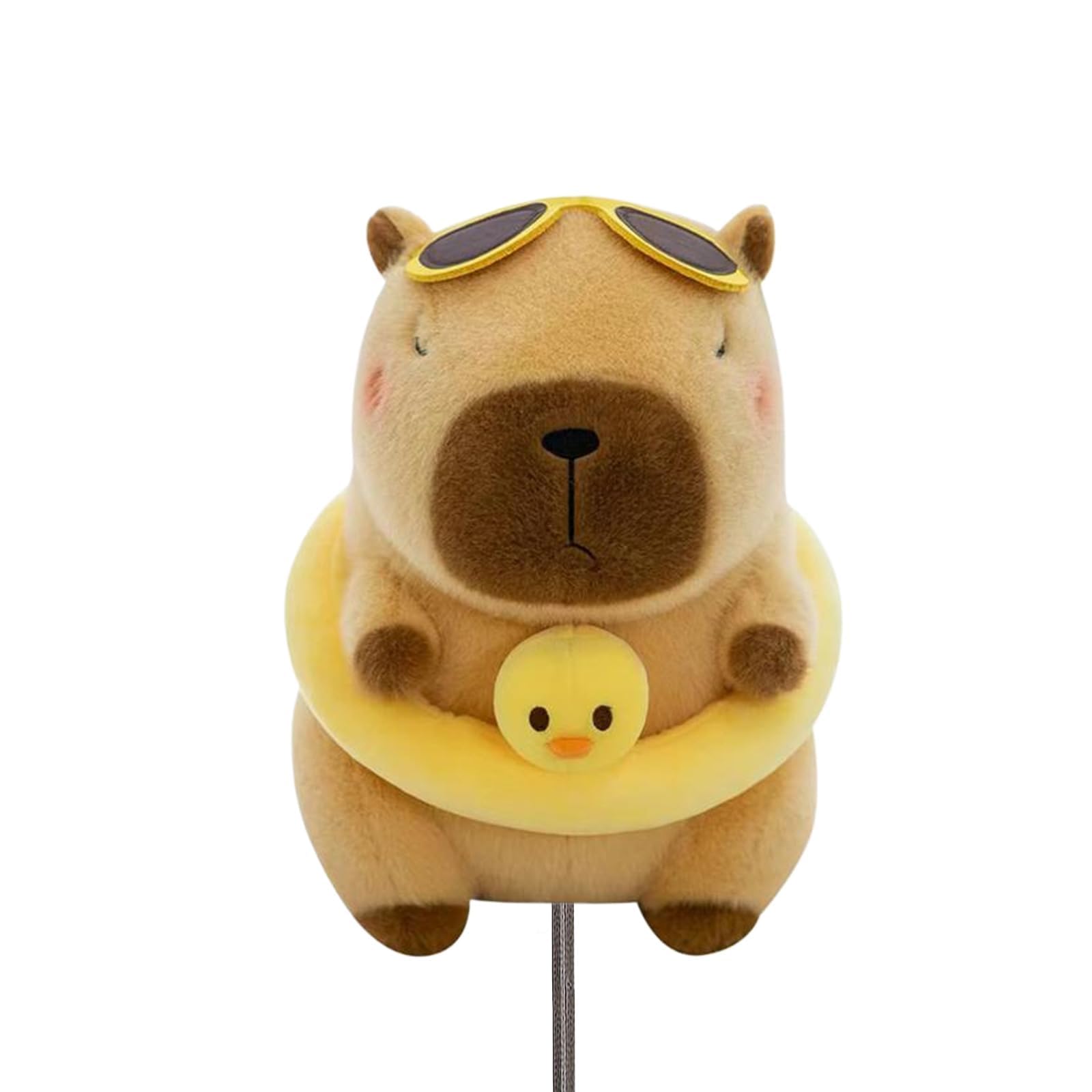 capybaraflying Realistic Plush Swimming ring Capybara Golf Club Cover,Fun Capybara Plush Wood Club Head Cover,Small Size Fits Hybrids And Irons, Large Size Fits Standard 460cc Driver Head 6.5in