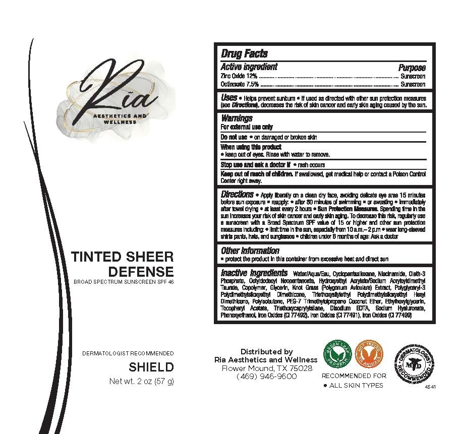 Ria Tinted Sheer Defense | Lightweight Oil-Free Tinted Moisturizer with SPF 46, Broad Spectrum Zinc Oxide Face Sunscreen & Skin Tint for Hydrating Daily Sun Protection, Made in USA - Image 4